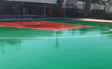 石景山篮球场翻新地面